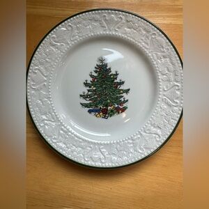 Cuthbertson original Christmas tree bread/dessert ironstone plate 7 inch